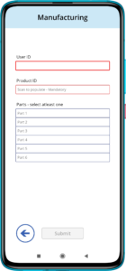 Manufacturing Powerapps screen
